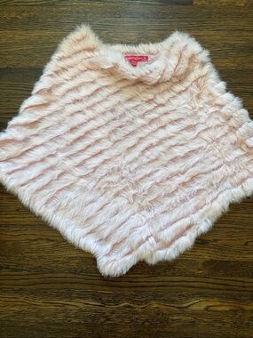 Fur Pink Poncho - Cozy Layering Tunic